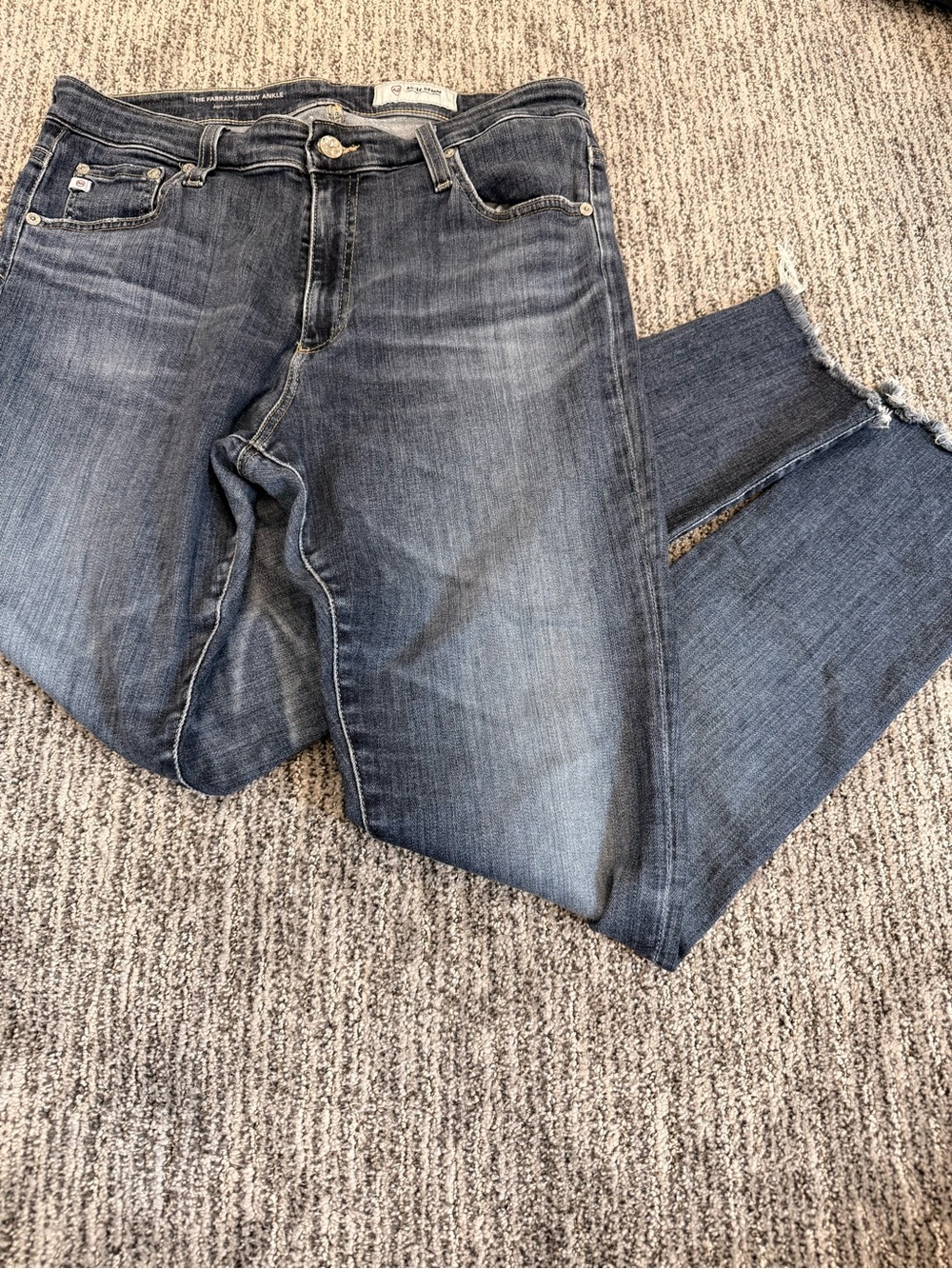 Women’s AG The Farrah Skinny Ankle Slim Fit Blue Jeans
